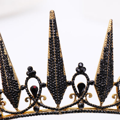 Corona Diadema Nupcial Negra Estilo Barroco - Image 11