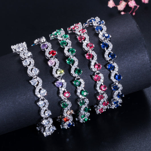 Pulsera de Oro Blanco con Diamantes Brillantes - Image 13