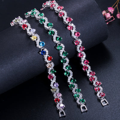 Pulsera de Oro Blanco con Diamantes Brillantes - Image 14