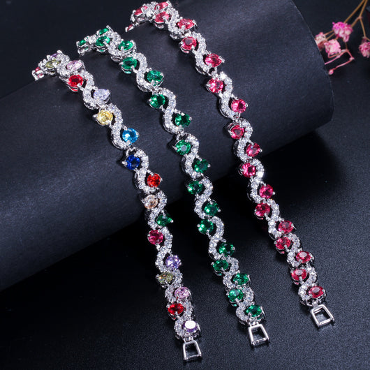 Pulsera de Oro Blanco con Diamantes Brillantes - Image 14