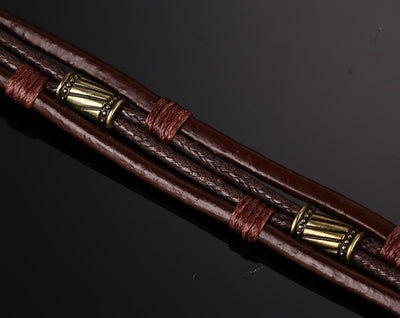 Pulsera de Cuero Trenzado Estilo Vintage para Hombre - Image 5