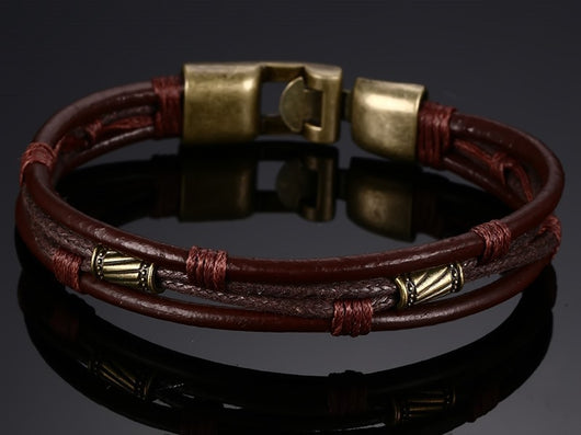 Pulsera de Cuero Trenzado Estilo Vintage para Hombre - Image 6