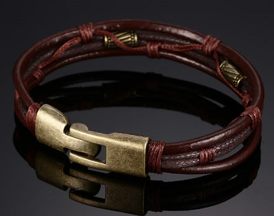 Pulsera de Cuero Trenzado Estilo Vintage para Hombre - Image 7