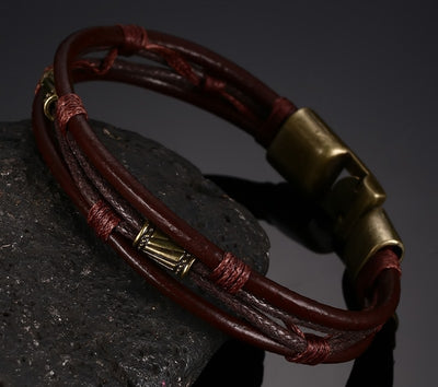 Pulsera de Cuero Trenzado Estilo Vintage para Hombre - Image 8