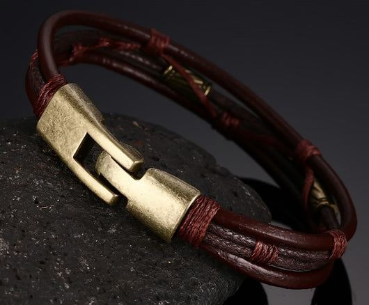 Pulsera de Cuero Trenzado Estilo Vintage para Hombre - Image 9
