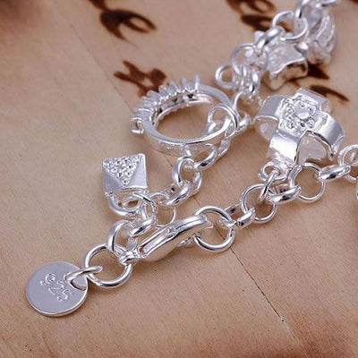 Pulsera de Plata 925 con Trece Dije Colgantes - Image 9