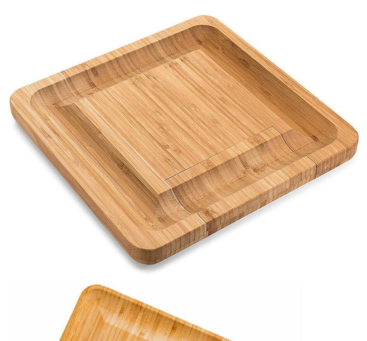 Tabla de Corte Multiusos Cuadrada con Cajón para Cuchillos y Quesos - Image 10