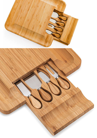 Tabla de Corte Multiusos Cuadrada con Cajón para Cuchillos y Quesos - Image 11