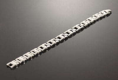 Pulsera de Pareja en Acero Titanio con Cristales Brillantes - Image 10