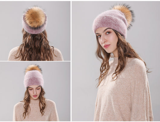 Boina de Conejo Angora para Niña - Gorro Otoñal Elegante - Image 9
