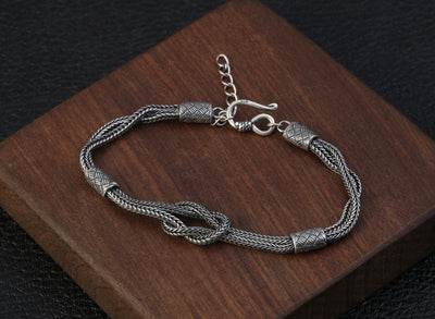 Pulsera de Plata Tailandesa Tejida a Mano - Diseño Retro Nicho en Plata 925 - Image 6
