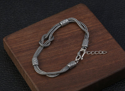 Pulsera de Plata Tailandesa Tejida a Mano - Diseño Retro Nicho en Plata 925 - Image 7