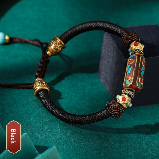 Pulsera Bohemia Nudo Dragón Tejida a Mano en Latón Vintage para Mujer - Image 9