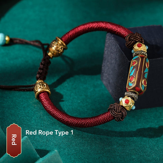 Pulsera Bohemia Nudo Dragón Tejida a Mano en Latón Vintage para Mujer - Image 10