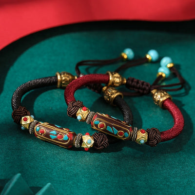 Pulsera Bohemia Nudo Dragón Tejida a Mano en Latón Vintage para Mujer - Image 13