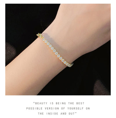 Pulsera de Diamantes Cosidos en Plata 925 Estilo Retro - Image 9