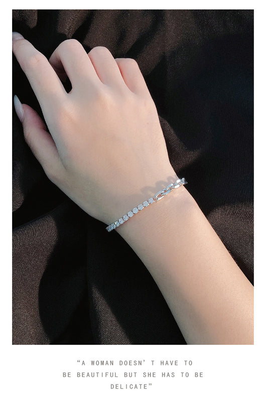 Pulsera de Diamantes Cosidos en Plata 925 Estilo Retro - Image 11