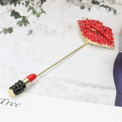 Broche Labial Diamante Rojo Brillante - Image 13