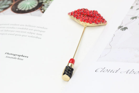 Broche Labial Diamante Rojo Brillante - Image 16