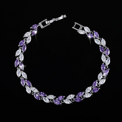 Pulsera de Moda Coreana con Hojas de Circón AAA - Image 11