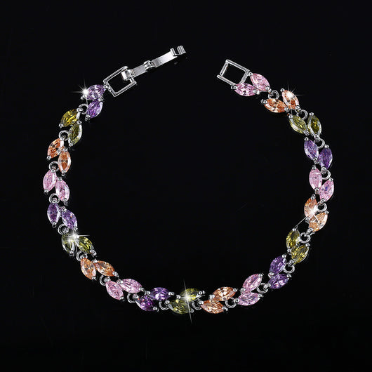 Pulsera de Moda Coreana con Hojas de Circón AAA - Image 12