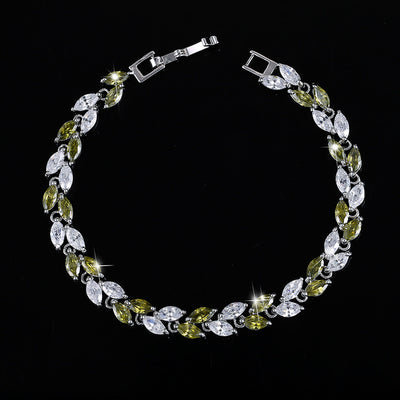Pulsera de Moda Coreana con Hojas de Circón AAA - Image 13