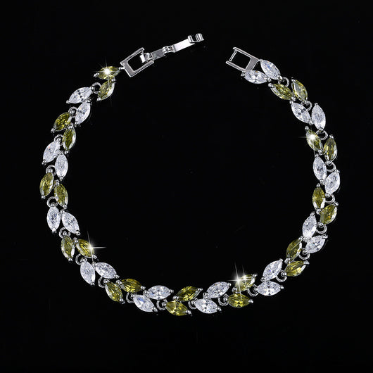 Pulsera de Moda Coreana con Hojas de Circón AAA - Image 13