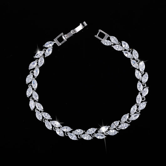 Pulsera de Moda Coreana con Hojas de Circón AAA - Image 14