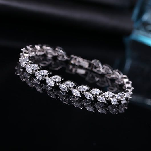 Pulsera de Moda Coreana con Hojas de Circón AAA - Image 16