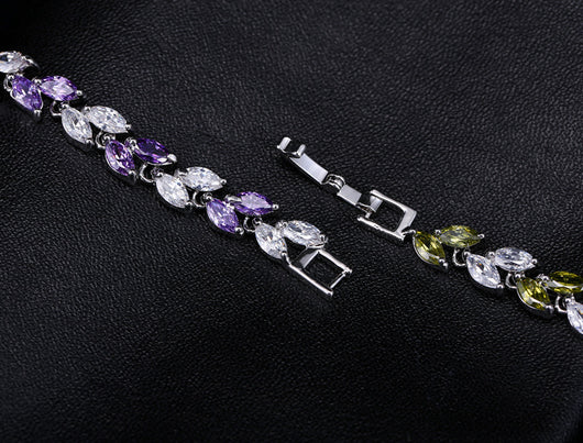 Pulsera de Moda Coreana con Hojas de Circón AAA - Image 17