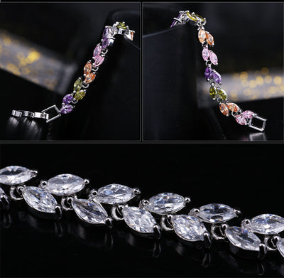 Pulsera de Moda Coreana con Hojas de Circón AAA - Image 18