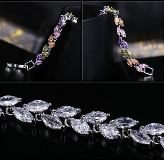 Pulsera de Moda Coreana con Hojas de Circón AAA - Image 18