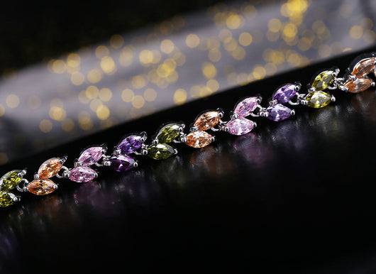 Pulsera de Moda Coreana con Hojas de Circón AAA - Image 21