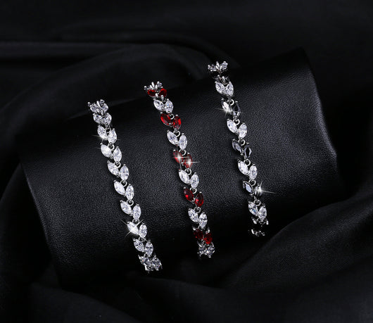 Pulsera de Moda Coreana con Hojas de Circón AAA - Image 23