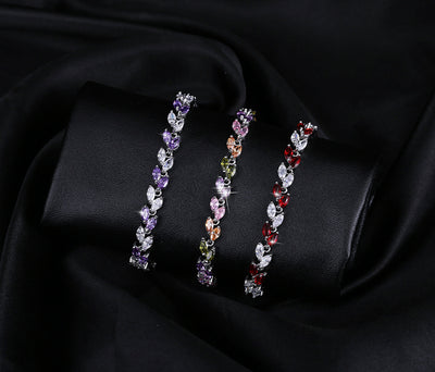 Pulsera de Moda Coreana con Hojas de Circón AAA - Image 24