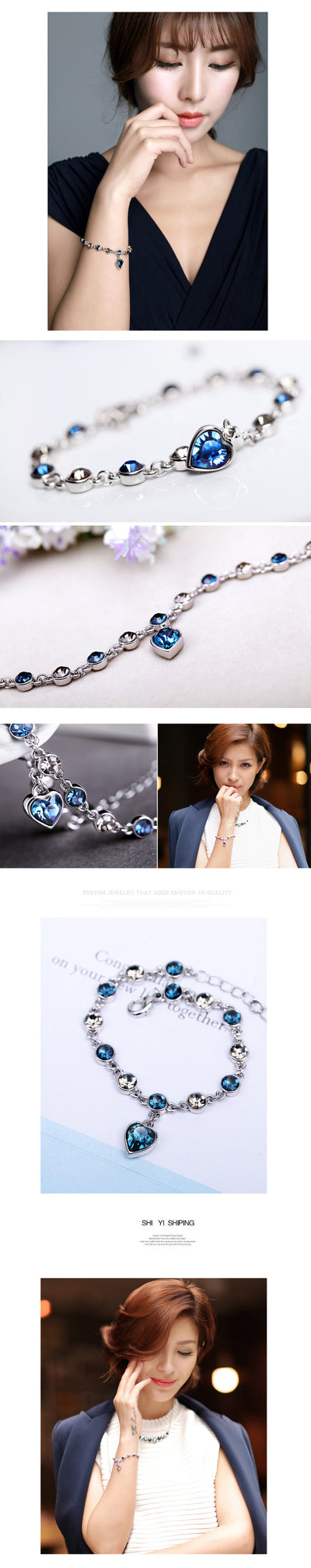 Pulsera de Cristal Corazón del Océano - Joyería de Moda - Image 9