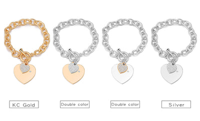 Pulsera de Diamantes con Corazón de Durazno - Image 4