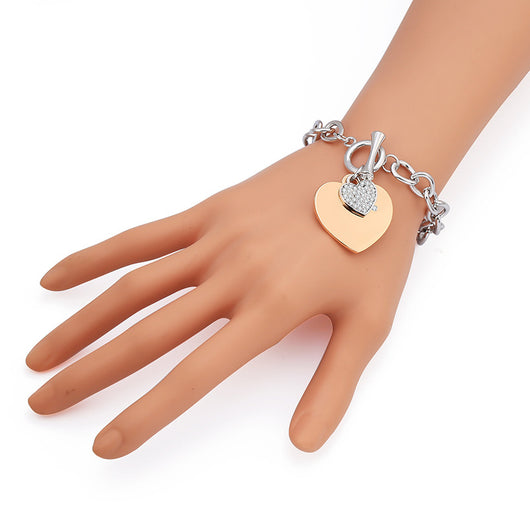 Pulsera de Diamantes con Corazón de Durazno - Image 9