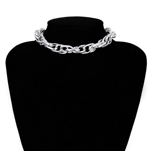 Collar Cadena Punk Metal Pesado Retro Corto - Image 24