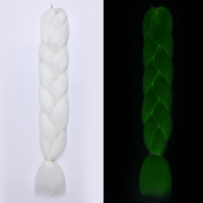 Peluca de Trenzas Grandes con Fibra Química Fluorescente Luminosa - Image 14
