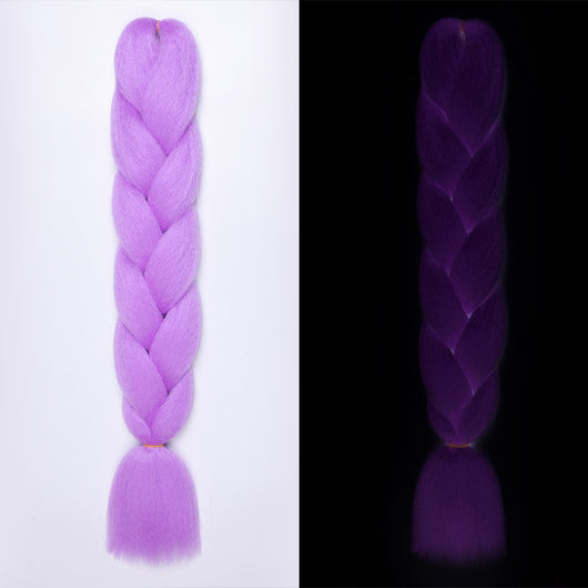 Peluca de Trenzas Grandes con Fibra Química Fluorescente Luminosa - Image 17
