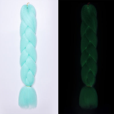 Peluca de Trenzas Grandes con Fibra Química Fluorescente Luminosa - Image 18