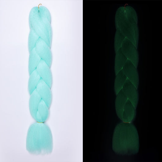 Peluca de Trenzas Grandes con Fibra Química Fluorescente Luminosa - Image 18
