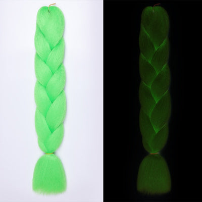 Peluca de Trenzas Grandes con Fibra Química Fluorescente Luminosa - Image 19
