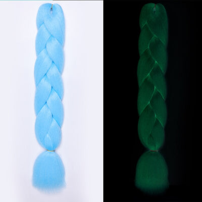Peluca de Trenzas Grandes con Fibra Química Fluorescente Luminosa - Image 21