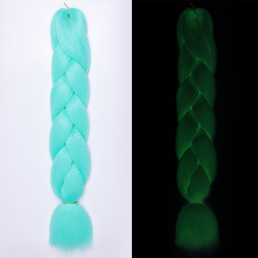 Peluca de Trenzas Grandes con Fibra Química Fluorescente Luminosa - Image 23