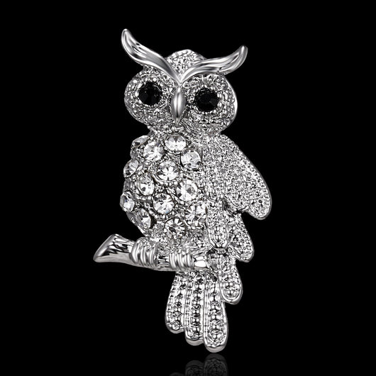 Broche de Búho de Cristal con Diamantes de Imitación - Accesorio Vintage Elegante - Image 11