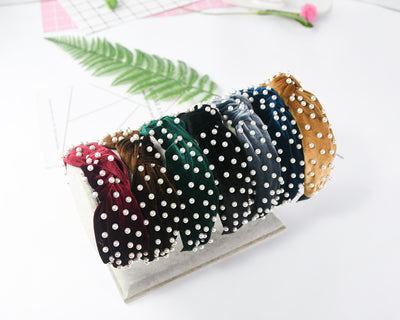 Diadema de Terciopelo Perla con Nudo Decorativo - Image 7
