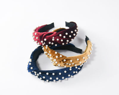 Diadema de Terciopelo Perla con Nudo Decorativo - Image 8