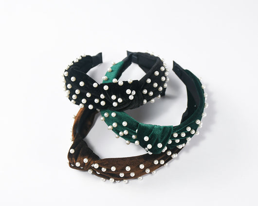 Diadema de Terciopelo Perla con Nudo Decorativo - Image 9